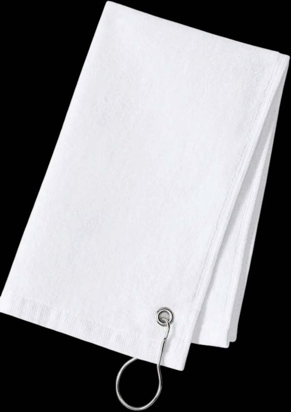 “NEW” Port Authority PT400 Grommeted Fully Hemmed Sports Towel (White)